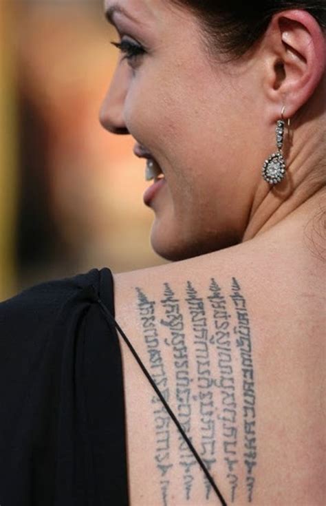 Angelina Jolie Sexy Tattoos And Their Meanings