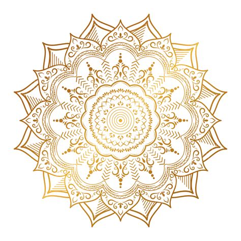 Mandala Gold White Vector Png Images Black Gold Mandala Art Background