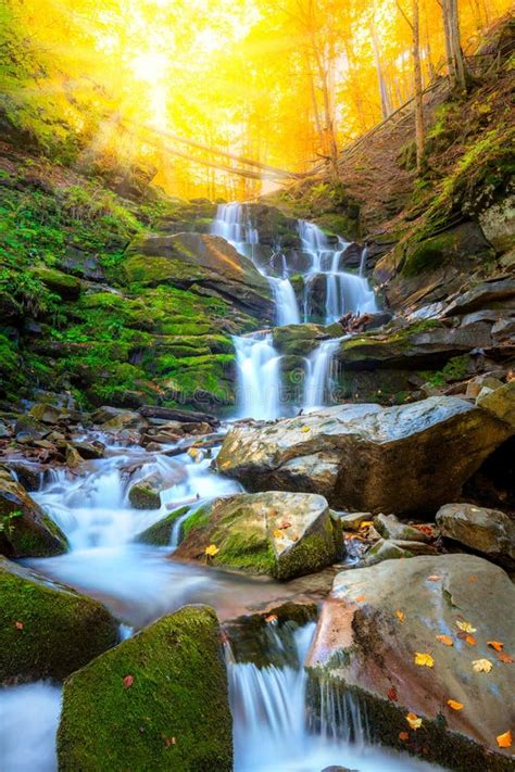 Mountain Waterfall And Trail Stock Image Image Of Park Falls 4967373