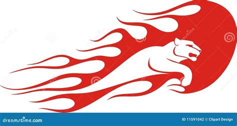 Flaming Panther Illustration Stock Photography Image 11591042