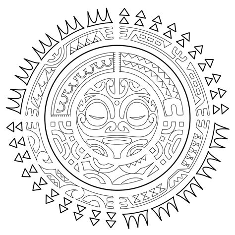 Aztec Mandala Coloring Pages
