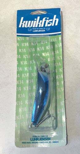 Luhr Jensen Kwikfish K14 Metallic Silver Blue Scale Salmon Plug Lure