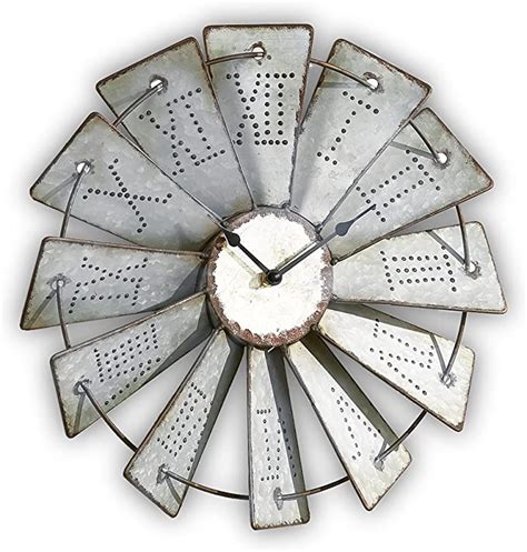 Metal Windmill Wall Clock Amazonca Home