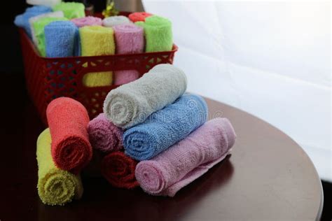 Set Of Multi Colored Towels Stock Image Image Of Accessory Beauty