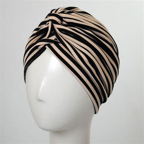 Jeanne Simmons Striped Soft Poly Turban Turbans