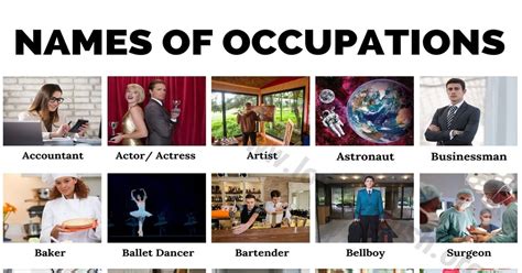 Different Occupations List