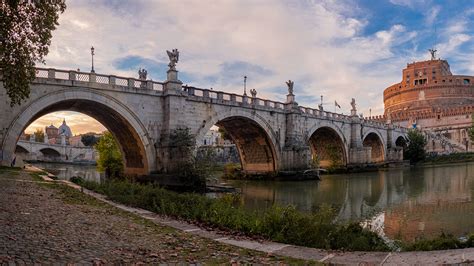 Fonds Decran 1920x1080 Italie Rome Château Fort Rivières Ponts