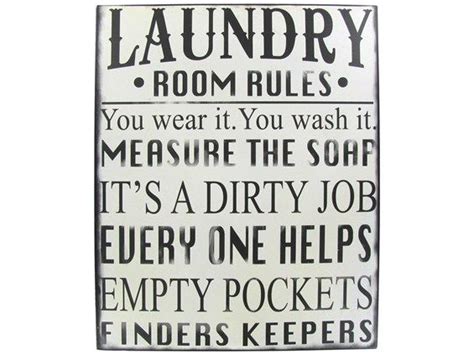 I actually made it a coupled years ago using a silhouette machine. Laundry Room Rules Tin Sign | Shop Hobby Lobby | Laundry ...