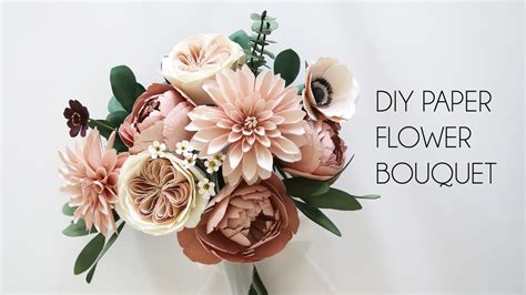 Diy Paper Flower Bouquet Flower Arranging Youtube