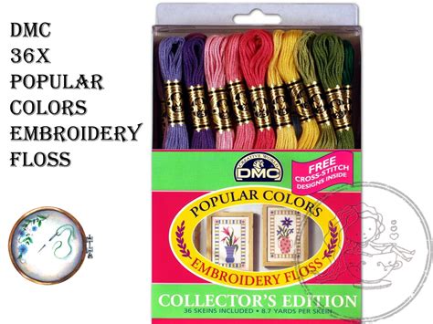 Dmc Popular Colors Embroidery Floss Assorted Colors Floss Etsy