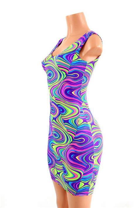 Neon Glow Worm Tank Dress Coquetry Clothing