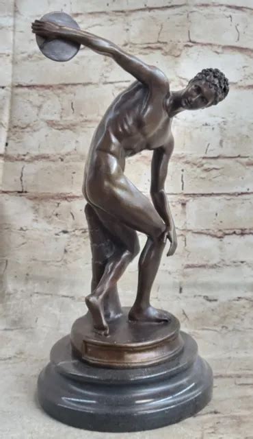 Sensual Nude Male Discus Thrower Discobolus Famous Greek Bronze Marble Statue Picclick