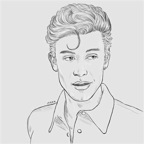Shawn Mendes Digital Sketch Sean Mendes Tumblr Coloring Pages