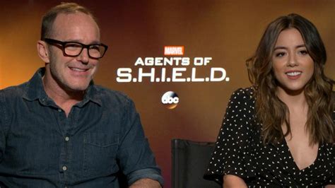 agents of s h i e l d clark gregg and chloe bennet on what it means to reach 100 episodes access