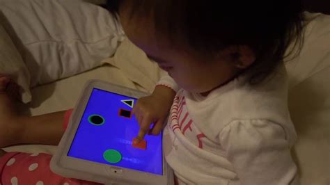 19 Month Old Toddler Plays With Shapes On The Ipad Youtube