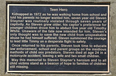 Steven Stayner Memorial Dedication The Merced Sun Star