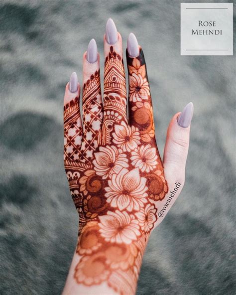 30 Lotus Mehndi Designs For Your Gorgeous Henna Design Rose Mehndi