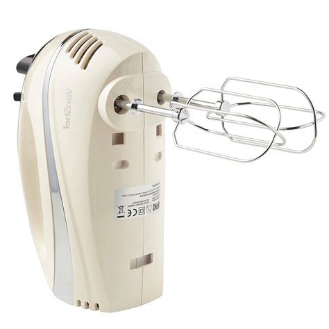 VonShef CREAM Electric Hand Mixer Whisk 6 Speed