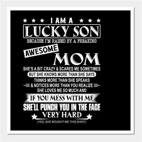 I Am A Lucky Son T Freaking Awesome Mom T By Masonschip Best Mom Best Ts For Mom