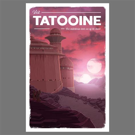 Tatooine Star Wars Travel Poster Free Dlc Artwork