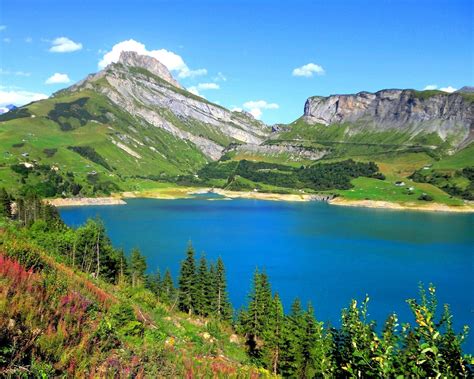 Landscape Lakes Beaufort Rhone Alpes France Nature Pictures