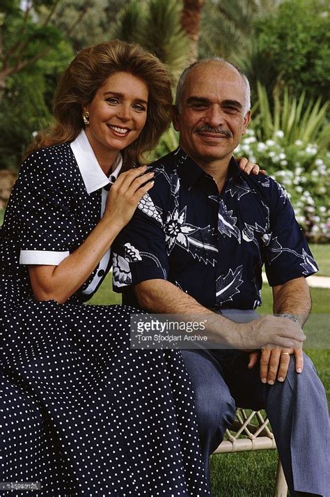 King Hussein Of Jordan And His Wife Queen Noor Of Jordan In Jordan Circa 1987 King Queen