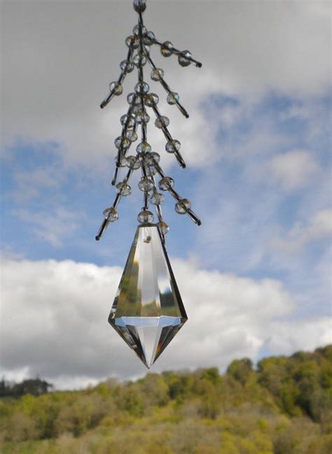 Crystal Suncatcher With Kite Prism Clear Crystal Kite Prism Etsy Crystal Suncatchers