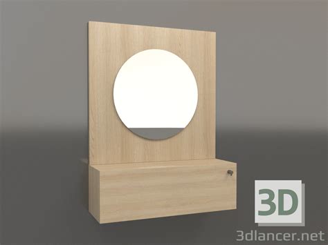 3d Model Mirror Zl 15 602x200x800 Wood White 75450