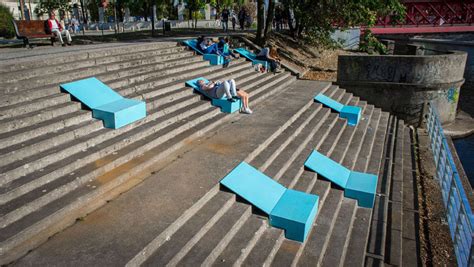 This Simple Colorful Seating Was Added To Make Sitting On Stairs Next