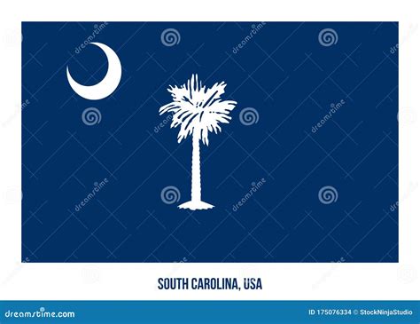South Carolina Flag Vector Illustration On White Background Usa State