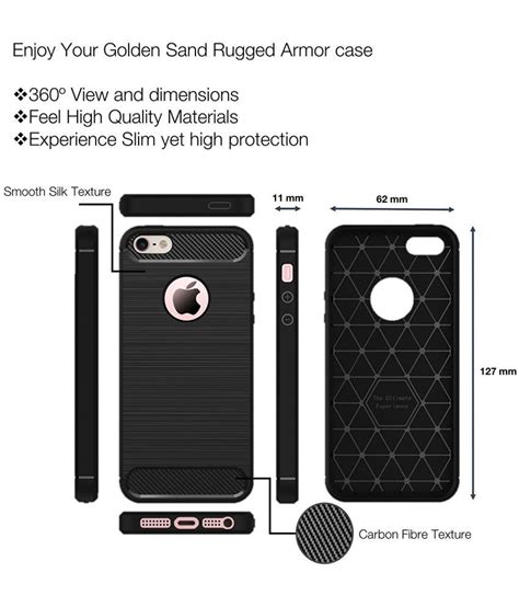 Apple Iphone 5 Hybrid Covers Galaxy Plus Black Plain Back Covers