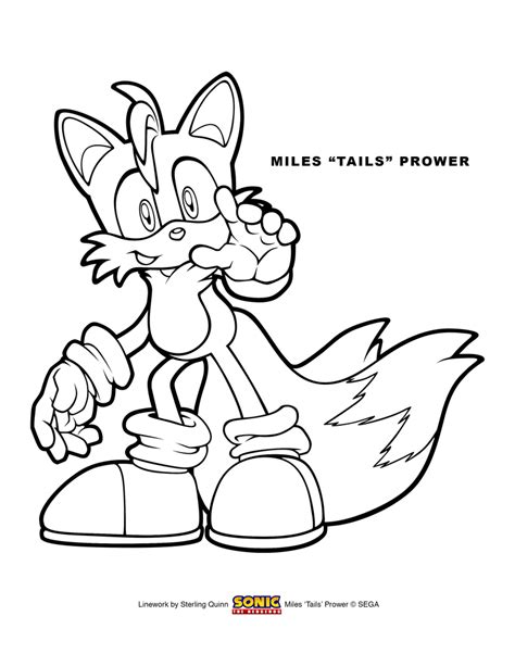 Miles Tails Prower Coloring Page 85x11 By Sterlingquinn On Deviantart