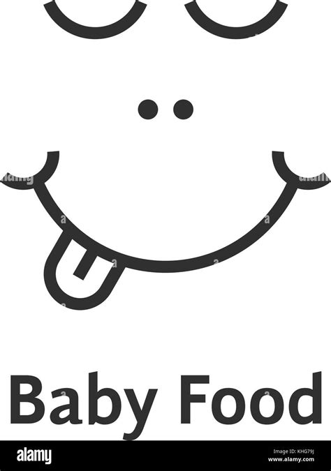 Thin Line Baby Food Logo Stock Vector Image And Art Alamy