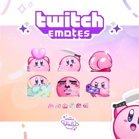 Kirby Flex Twitch And Discord Emote Etsy