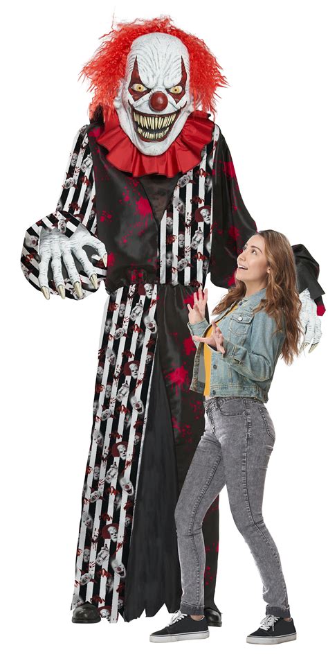 Mens Giant Towering Terror Clown Inflatable Adult Costume