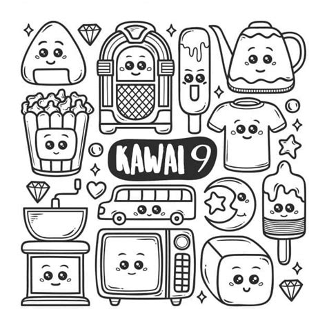 Kawaii Aesthetic Coloring Pages Kawaii Coloring Pages For Adults My