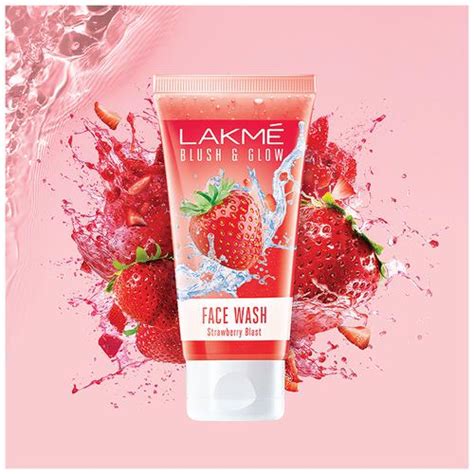 Buy Lakme Face Wash Blush And Glow Strawberry Gel 100 Gm Online At Best