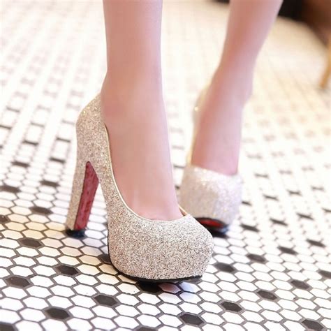 high heels glitter wedding shoes my wedding ideas