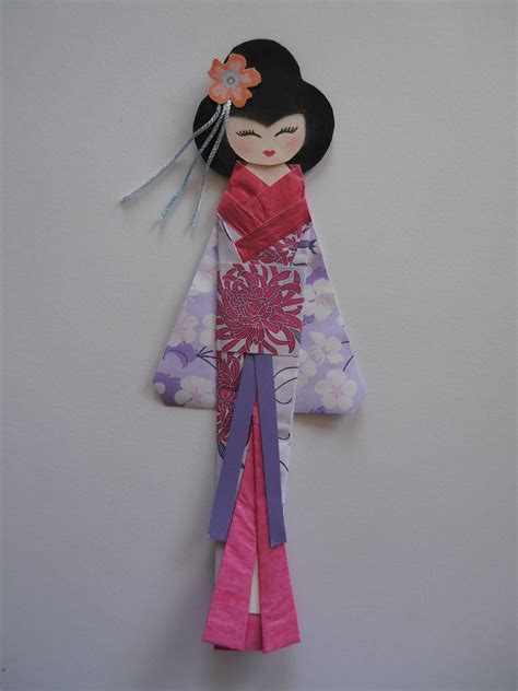 Geisha Origami Crafts Paper Crafts Paper People Kokeshi Dolls Handmade Birthday Cards Doll