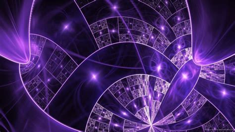Purple Glittering Stars Spiral Shape Hd Abstract