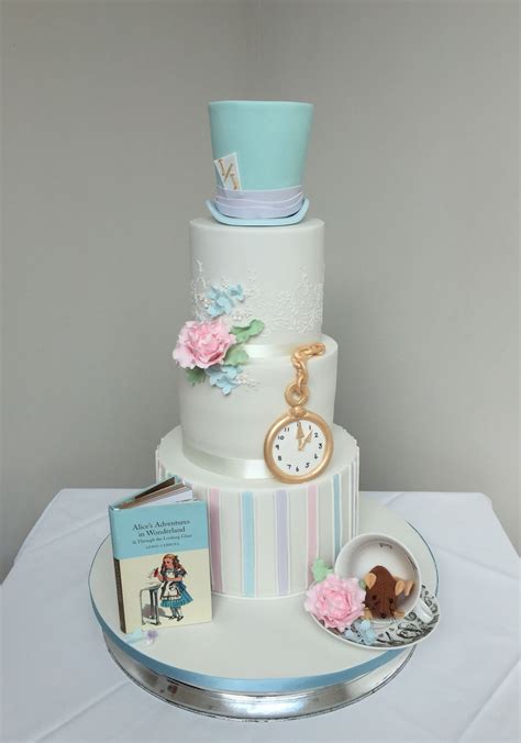 Alice In Wonderland Inspired Wedding Cake Small Wedding Cakes