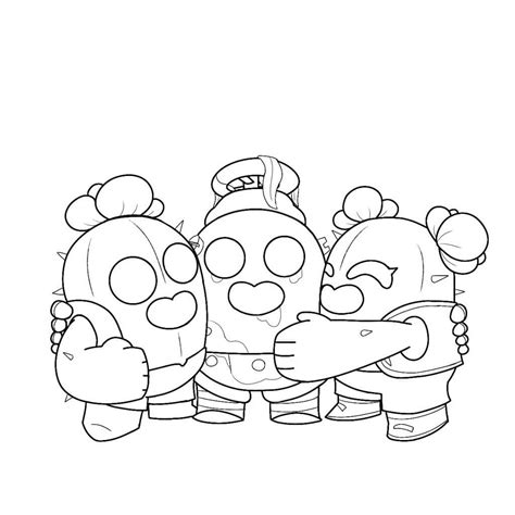 Brawl Star Spike Free Coloring Pages