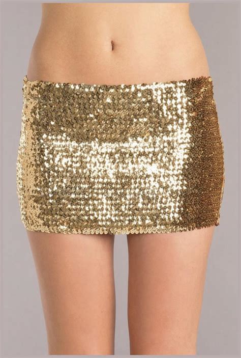 Sequin Skirt Gold SpicyLegs Com