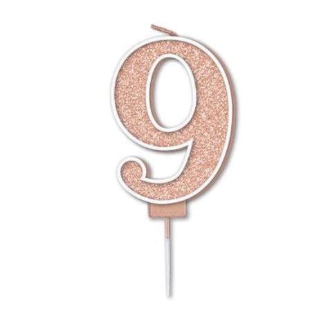 Number 9 Sparkling Fizz Rose Gold Candle