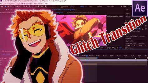 Best Glitch Transition After Effects Tutorial Shake Amv