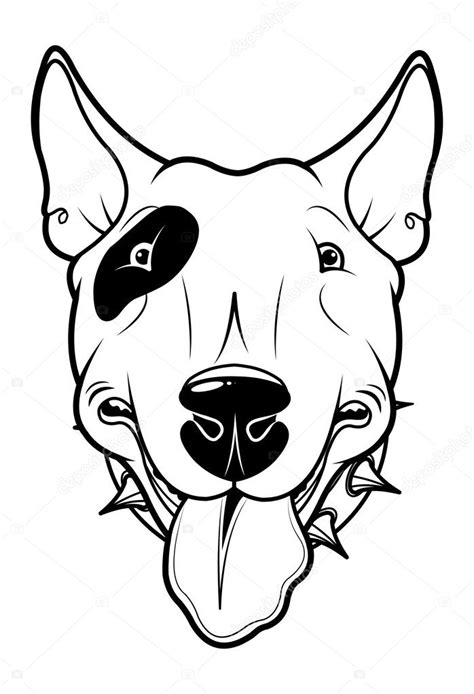 Illustration Du Dessin Animé Bull Terrier Image Vectorielle Par