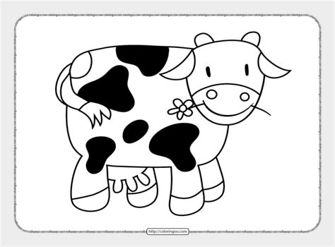 Free Printable Baby Cow Coloring Pages