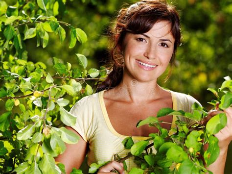 Portrait Of Beautiful Woman On The Nature Royalty Free Stock Photo