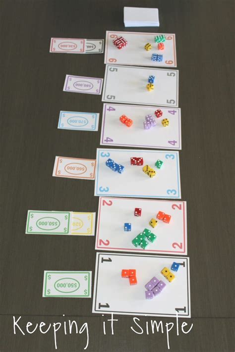 So you can play it with a group of friends or your whole family. Fun and Easy Dice Game with Printable • Keeping it Simple ...