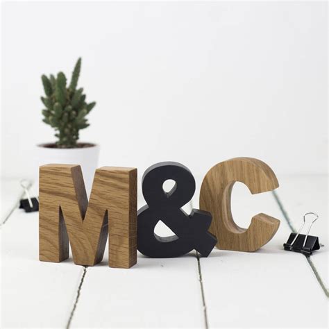 Wooden Letters Small Oak Initials Set By Letters Etc